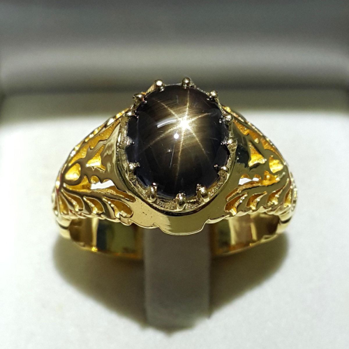 Star-Black-Sapphire-Copper Ring